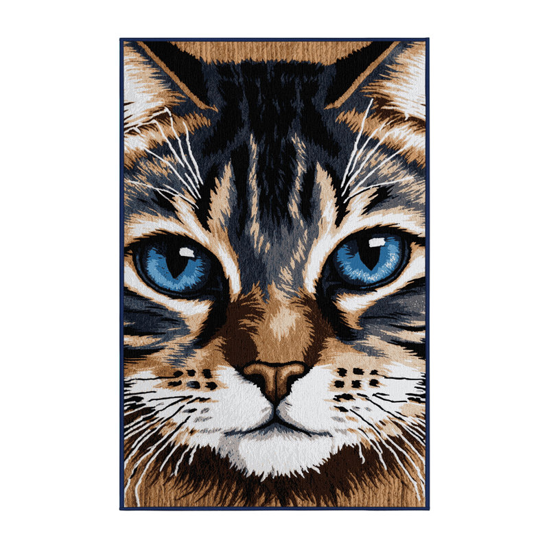  Tapis lavable Ojos Azules Cats, Tapis de couloir 2 pi x 4 pi