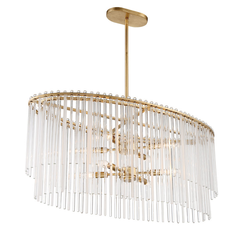 8 Light Antique Gold Chandelier