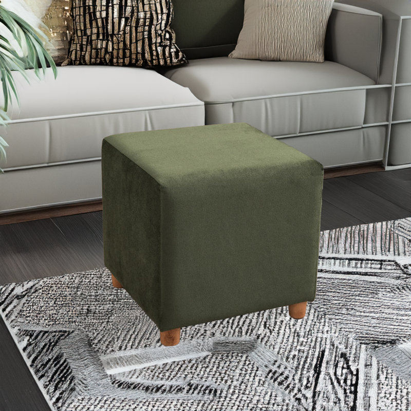 Repose-pieds Brout, Polyester / coton vert