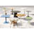 Round Metal Base Dining Table-1018517224-1018517225