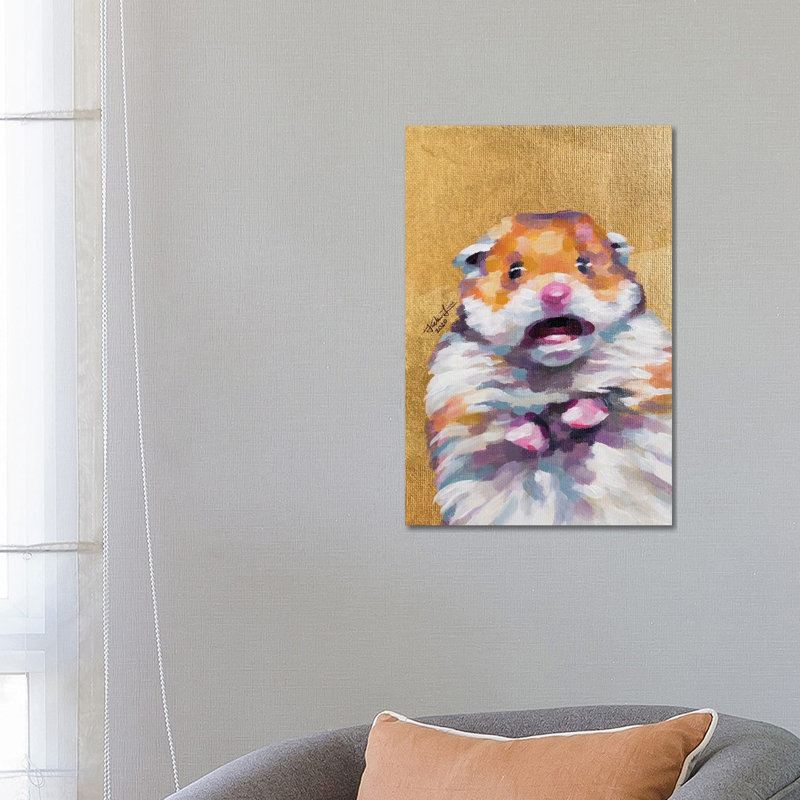 Hamster Meme by Jackie Liu - Wrapped Canvas Painting, 66.04 cm H x 45.72 cm W x 1.91 cm D