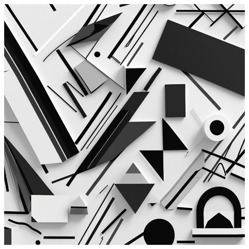 Black White Geometric Double Sided Throw Pillows, 14 x 14 inches