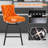  Velvet Upholstered 360° Swivel 30.7'' Height Bar Stool with Back, Nailhead Trim and Sturdy Solid Wood Legs, Comfortable Chair for Kitchen, Dining, Restaurant (Set of 2)-366814794