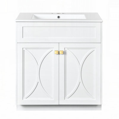 Meuble-lavabo 30 po avec lavabo en céramique