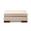 Élégant canapé d'angle avec pouf, beige uni, 76,0 po x 123,2 po x 31,5 po | Structure en bois de hêtre durable et en carton, tissu 100% polyester | Coussins en mousse souple et en silicone, 2 coussins inclus, idéal pour les maisons scandinaves modernes-1397398112-1397398113