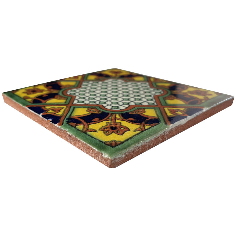 4.2" x 4.2" 9pcs TalaMex Azteca Talavera Mexican Tile