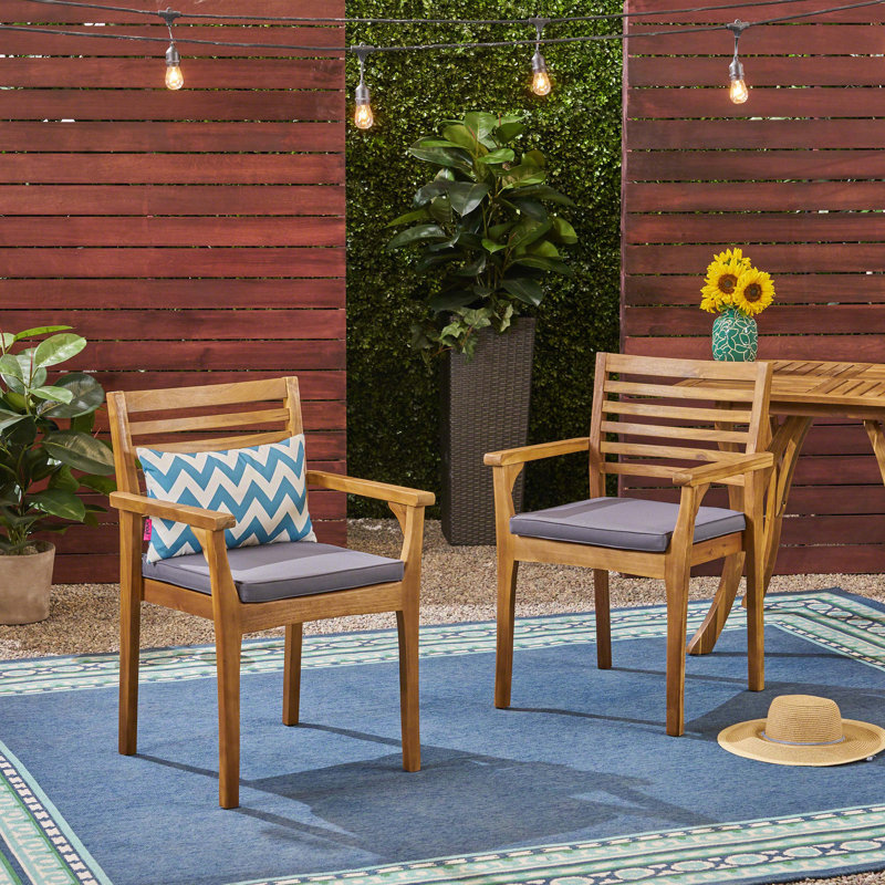 Ensemble de 2 chaises de patio, Naturel