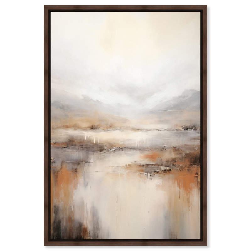 Natural Cascades Canvas Muted Abstract Wall Art by Art Remedy, Silver Framed, 46" H x 31" W