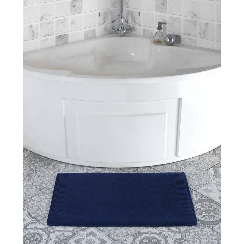 Cotton Bath Mat, Navy