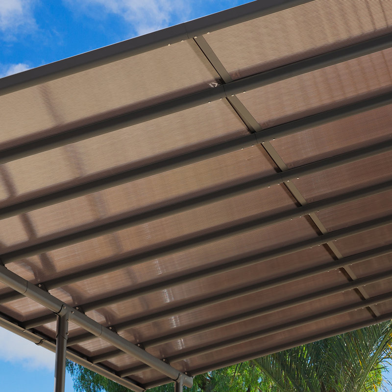 10 Ft. D Aluminum Patio Pergola, 16.5 Ft. W x 10 Ft. D