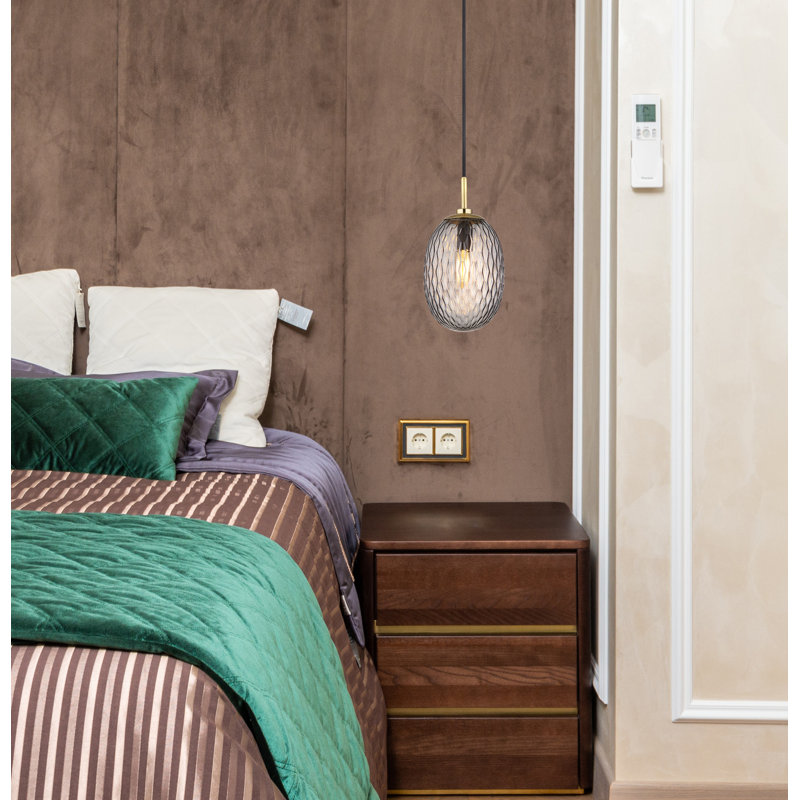Beshoy 1 - Light Gold Pendant, Smoke colour