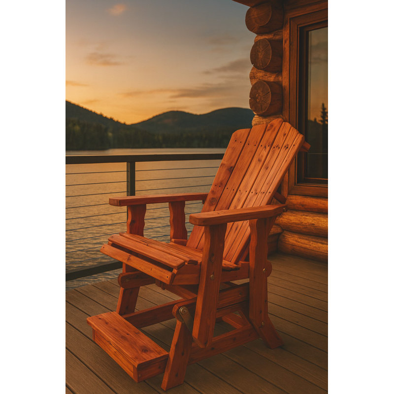 Fauteuil oscillant à hauteur de balcon Cedar Grove Adirondack