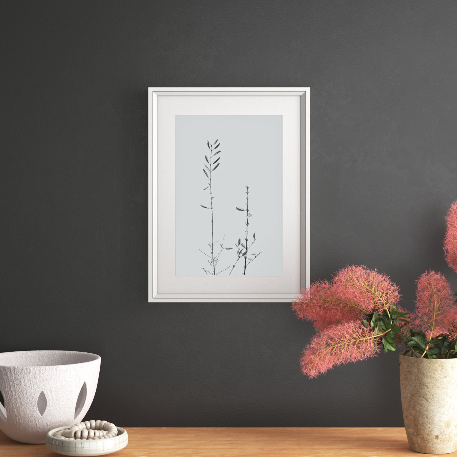 Retro Tennessee Botanical No 2 Photo Print, White, 22" H x 16" W