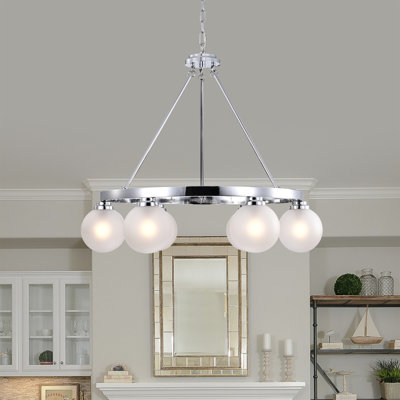 Lustre plafonnier de style contemporain à roulettes 26 pouces Silvija Moder