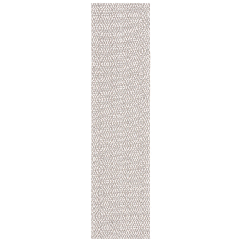 Tapis taupe en coton Martha Stewart, Tapis de couloir 2 pi x 8 pi