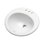 Lavabo de salle de bain ovale encastré en céramique blanc avec trop-plein L 20 po x l 18 po