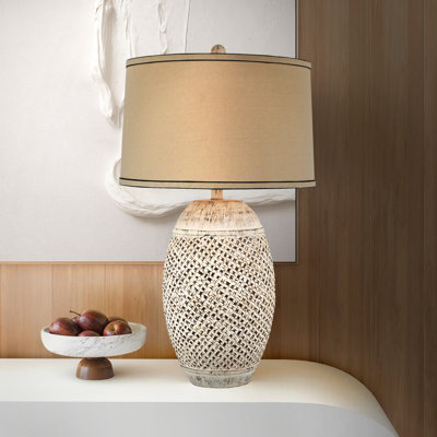 Gaia Carved Lattice Table Lamp