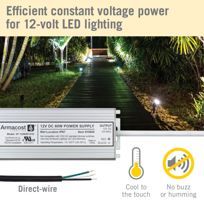 Pilote standard à DEL intérieur / extérieur 12V DC, 60W, 60