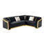 Canapé modulaire en L 106 po Chesterfield, capitonné à boutons avec coussins pour le salon, facile à assembler-2074570932