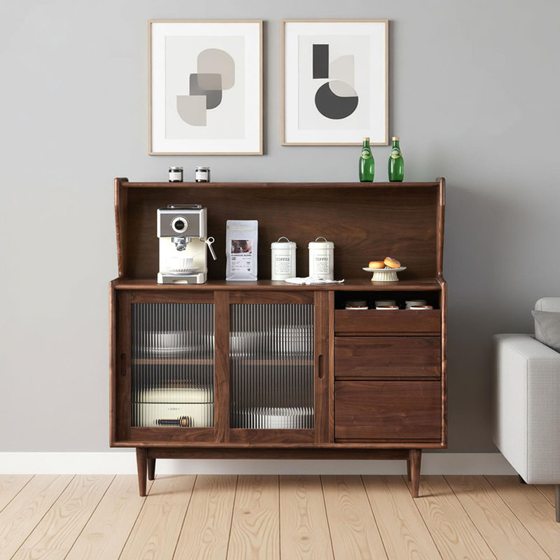 Multi-functional storage solid wood sideboard, 49.61" H x 53.14" W x 15.74" D
