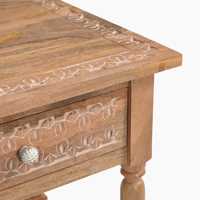 40cm W Solid Wood Bedside Table