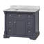 Fossen 42" Single Bathroom Vanity Set with Marine Grey Cabinet and Carrara Marble Countertop-1407276634-1473184816