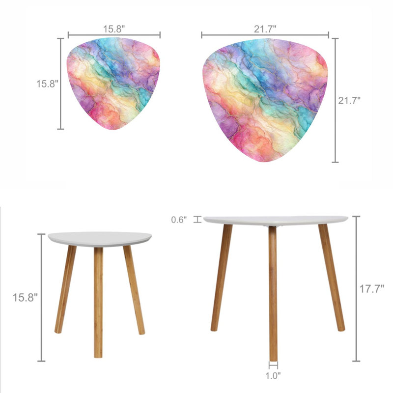 Ensemble de 2 tables basses gigognes Triangle Dye Dye