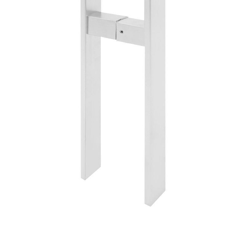 Poignée de porte à double face à tirer, poignée de porte en forme de H (1,57 (l)), Chrome poli, 70.87"