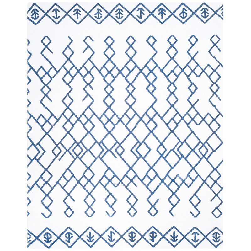 Burrell Cedar Brook Hand Loomed Cotton Geometric Rug, Rectangle 3' x 5'