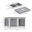 Armoire décorative, bacs de rangement empilables 32 gallons avec couvercles, 3 ensembles de rangement pliables