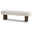 Banc en tissu avec pieds noyer Modern-1011985214