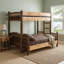 Lit superposé en bois rond Hickory Fireside Lodge - simple / simple - échelle gauche - cannelle-3621903-3702294-3702299