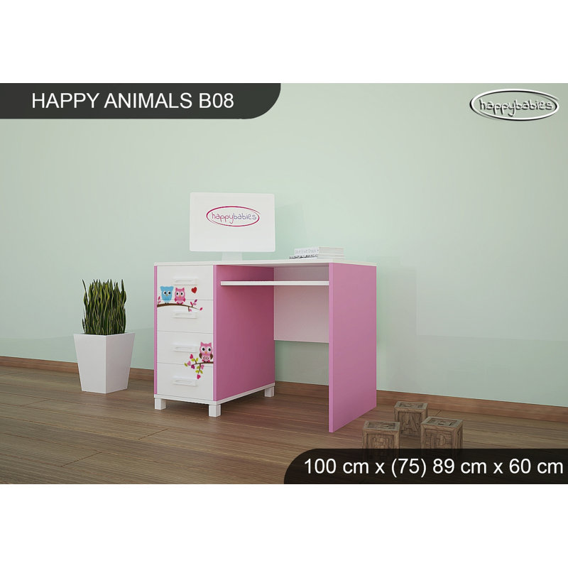 100cm Writing Desk, Pink