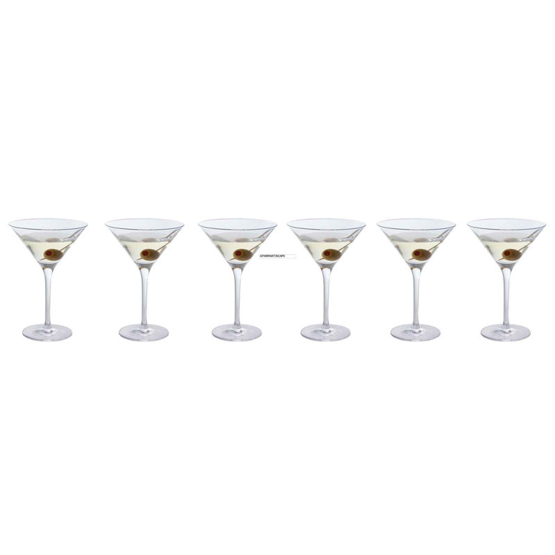 Dartington Crystal Bar Six Martini Glasses
