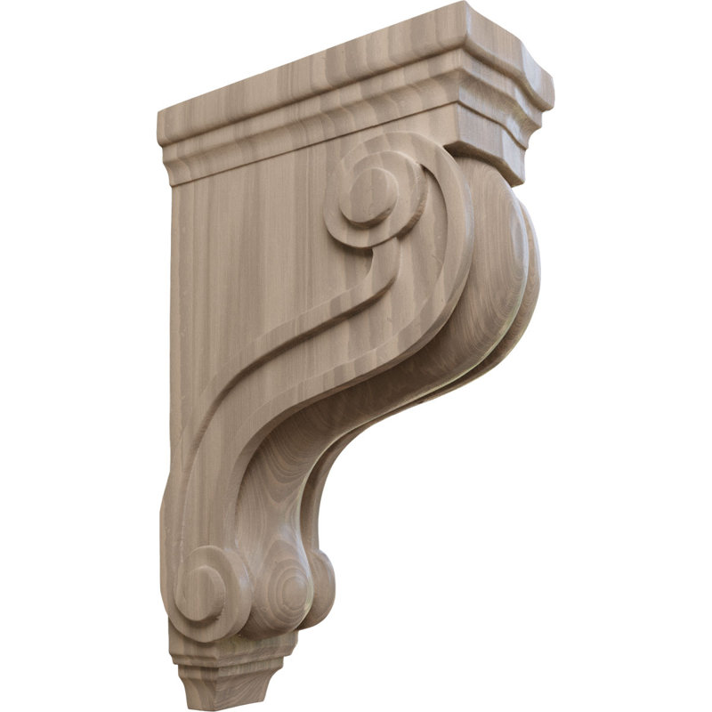 Corbeau traditionnel de Boston, Noyer, H 13 po x l 3 7/8 po x P 8 po