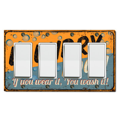 Nature Themed 4 - Gang Rocker Standard Wall Plate