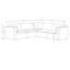 Canapé modulaire 5 pièces rembourré-405724030