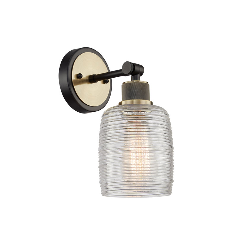 Bulloch Bath Sconce, Antique Brass, Clear