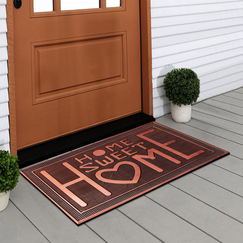Isebella Sweet Home Rubber Pin Mat Heavy Duty 39 in. x 24 in. Non-Slip Door Mat