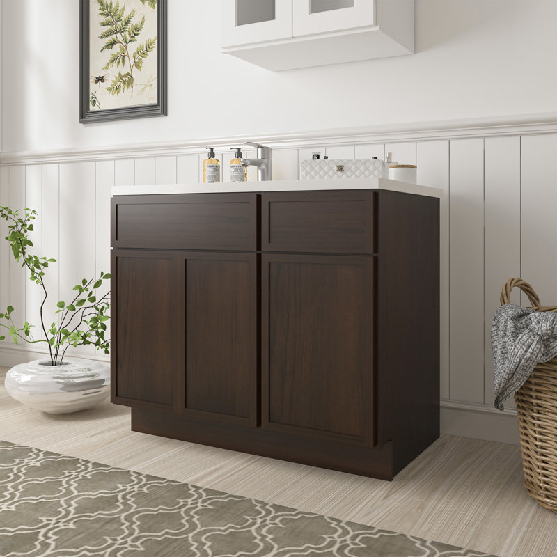 39'' Single Bathroom Vanity Base Only, Brown