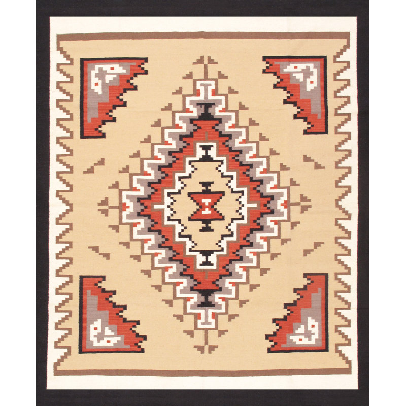 Tapis en laine tissé à plat rectangulaire Tuscany, Rectangle 8 pi 2 po x 9 pi 11 po