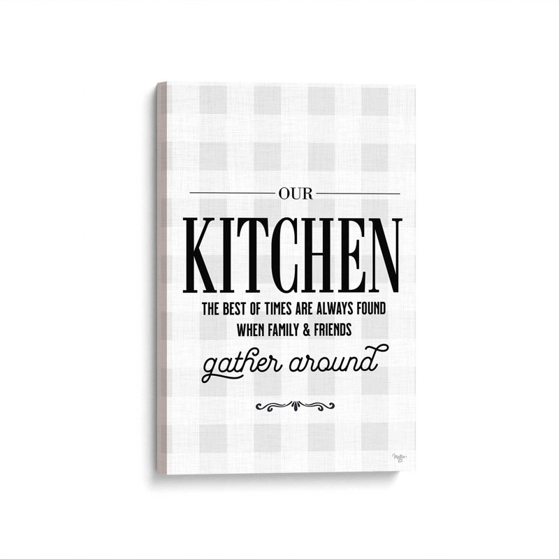 «Our Kitchen Gather Around» par Mollie B., reproduction d'art, L 12 po x H 18 po, Ne s’applique pas, Toile tendue