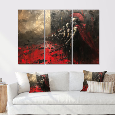 300 Spartan Warriors Against Persia I - Army Wall Art Living Room Set
