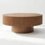 Table basse ronde élégante et moderne avec un bord cannelé et une base robuste-1430269209