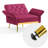 Zianny Velvet Accent Chair with Ottoman-673816088