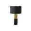 Lighting, H 25 po, lampe de table, béton noir, abat-jour noir, contemporain