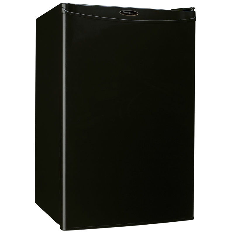 Compact Black Energy Star Freestanding Refrigerator with Reversible Door