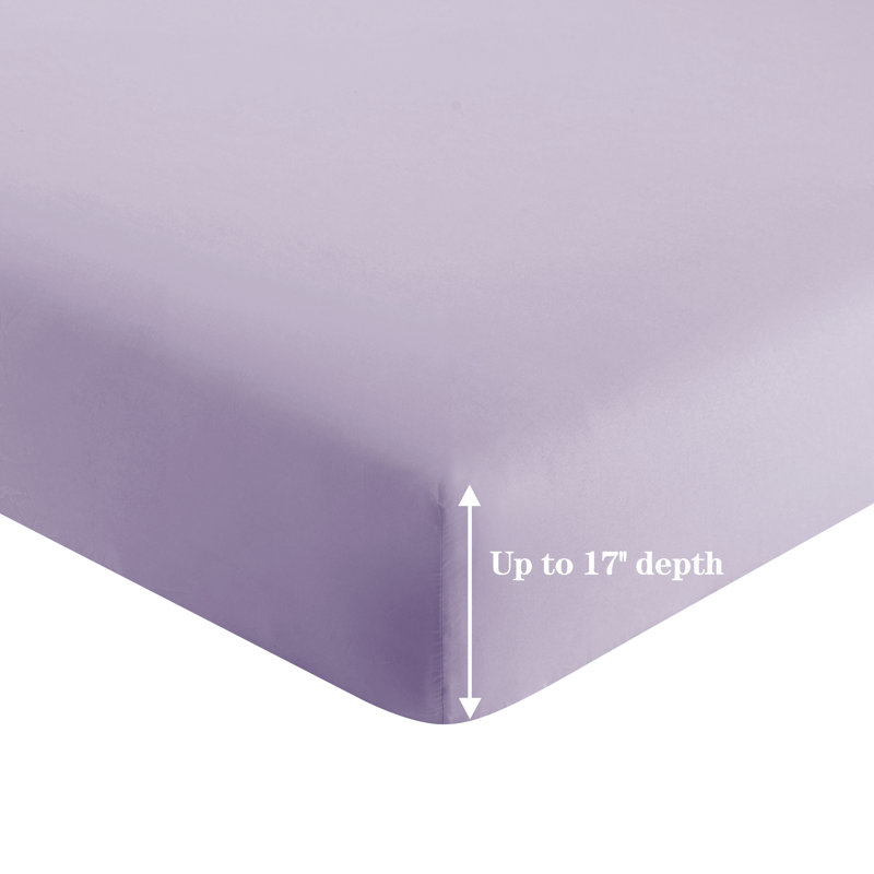 Drap-housse en rayonne élastique de toutes les saisons de Marina, Mauve, Drap-housse de taille très grand