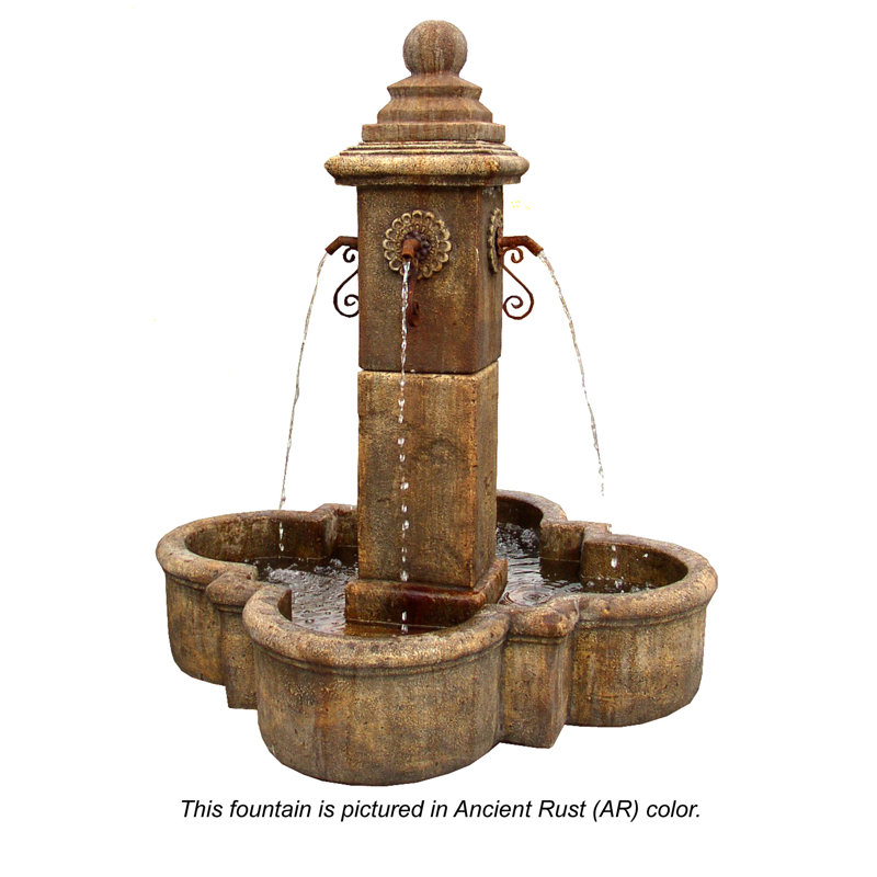 Concrete Provence Plaza Fountain, Ancient Stone