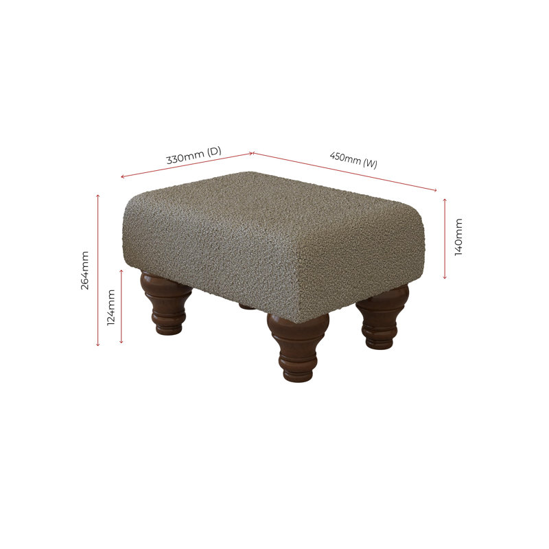 Autryville Wood Turned Leg - Plush, Mahogany, Boucle, Granite